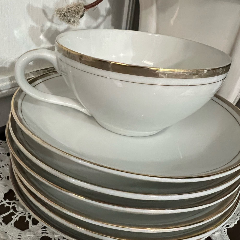 Elegant White and Gold China Set by Royalton China Co.